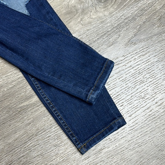Free People Women’s Distressed Mid-Rise Skinny Jeans Dark Blue Sz 25 - Picture 5 of 11